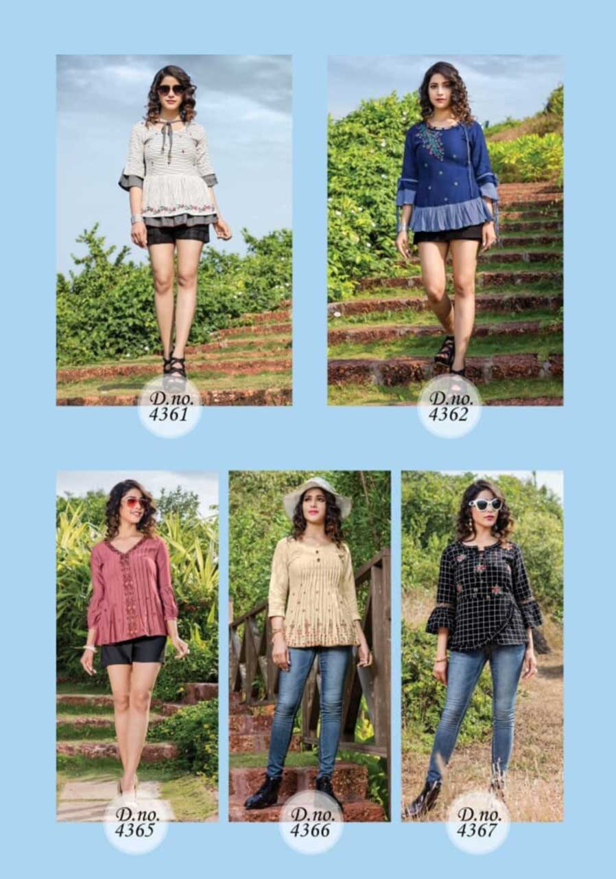 Topsy Vol-10 Embroidery Short Tops Set Topsy Vol-10 Embroidery Short Tops Set